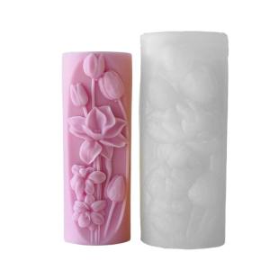 Silicone Moulds Flowers Pillar Molds Handmade Ornament Molds Epoxy Resin Molds Plasters Molds for Making