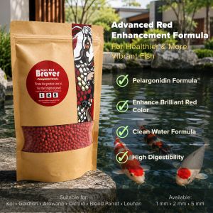 Makanan Ikan Koi Mas Koki Super Red Braver Pelargonidin Formula 1 kg IKANESIA