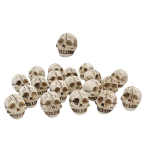 Pack Of 20 Creative Resins Skull Face Bone Skull Stone for Halloweens Party and Home Decoration