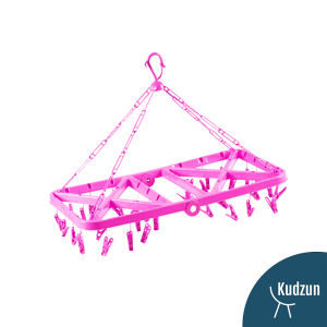 Kudzun ห่วงตากผ้า เหลี่ยมพับ พวงแขวนเสื้อเหลี่ยมพับ ไม้แขวนเสื้อเหลี่ยมพับ