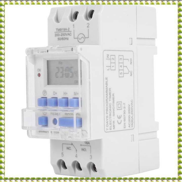 (SBTZ) TM919A-2 Programmable Digital Time Switch Relay Timer Control AC ...