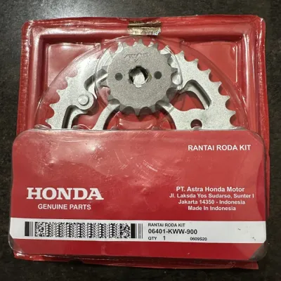 Gearset Rantai Paket Blade New Revo 110 Absolute 37 14T 428H 106L KWW