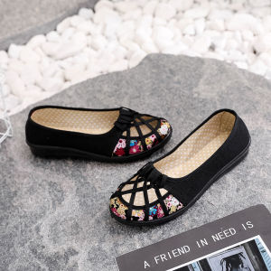 wtMei Women Summer Loafers Net Shoes Hollow Non-slip Soft Bottom Slip-on Sandals