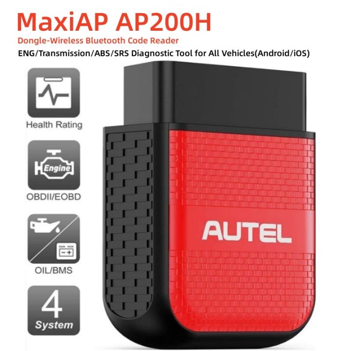 AUTEL MaxiAP AP200H OBD2 Bluetooth Scanner Hệ thống đầy đủ IOS/Android ...