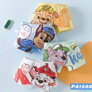 332PAW PATROL 4PCS Childrens Underwear 100% Cotton Boxer Baby Shorts Boys Pants Briefs Boxers Childrens Cartoon Comfort