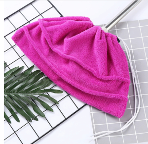 YESPERY Broom Head Towel Cover Thicken Coral Velvet Strong Absorbent Cleaning Accessories Dust-absorbing Elastic-Mouth Mop Cloth
