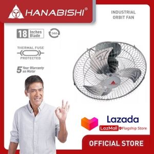 Hanabishi Orbit Fan HIOF-380R | 18-inch Ceiling Fan 360° Oscillation HIOF 380R HIOF380R