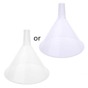 150mm Plastic White Transparent Funnel For Garage / Car Liquids / Laboratory / K