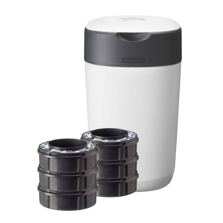 Tommee Tippee Sangenic Twist & Click Advanced Diaper Disposal Bin (1/6 casettes)
