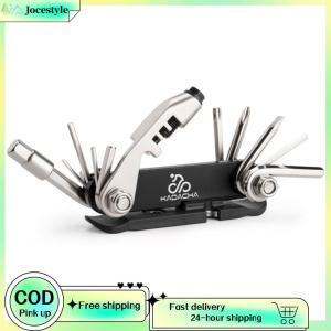 [Jocestyle Outdoor Mall]15 in 1 Bicycle Multi Tool Tool Lightweight Bike Repairing Suit Wear สวมใส่ไขควง Bike Screatriver ชุดสำหรับเครื่องมือฉุกเฉิน