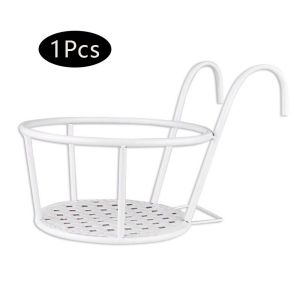 Iron Art Balcony Flower Pot Hanging Baskets Balcony Plant Racks Wrought Thicken Hanging Plant Holder