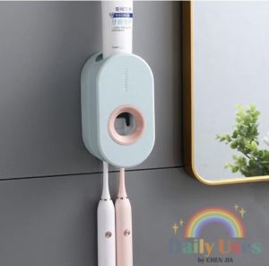 ที่บีบยาสีฟันอัตโนมัติ ที่บีบยาสีฟันติดผนัง ที่แขวนแปรงสีฟัน ที่บีบยาสีฟันในห้องน้ำ