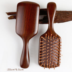 Quivlox Air Cushion Hair Brush Scalp Massage Sandalwood Scent Anti Static Detangling Salon Styling Comb