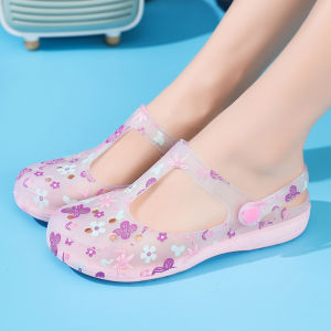 [Free Shipping] Outdoor water trekking shoes womens summer flat beach sandals jelly beach sandals outdoor wedge sandals