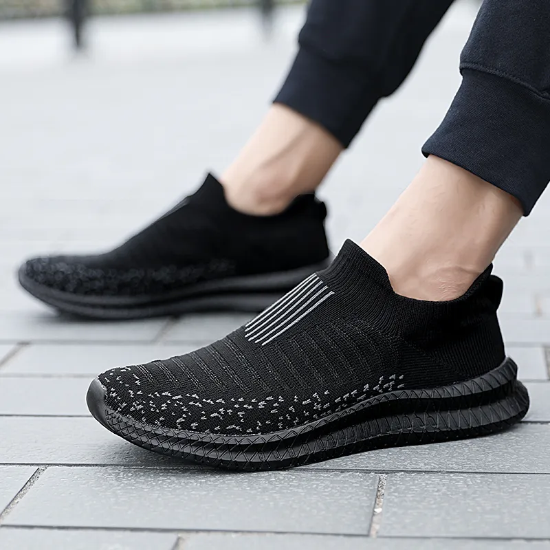 Mens Slip on Walking Shoes Lightweight Breathable Non Slip Running Shoes  Comfortable Fashion Sneakers for Men