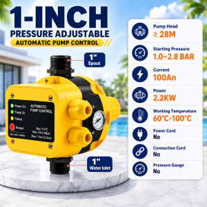 DEKES Automatic Water Pump Pressure Switch Controller 1500W 16A Regulator Professional Electrical Booster