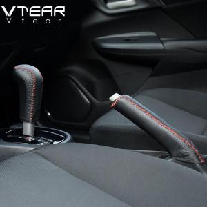Vtear For Honda HRV HR-V/VEZEL/XRV XR-V 2014-2020 AT Gear Shift Collars Grips Interior car-Styling Hand-stitched accessoris