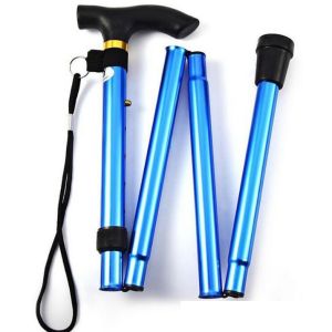 【COD】Walking stick telescopic baton Hiking trekking poles Aluminum Alloy Metal Folding Magic Cane crutches Pole For elderly people Height adjustable anti slip rubber base