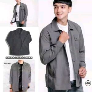 Trucker Jaket Semi Parka Abu  S~5XL Jacket Canvas Jumbo