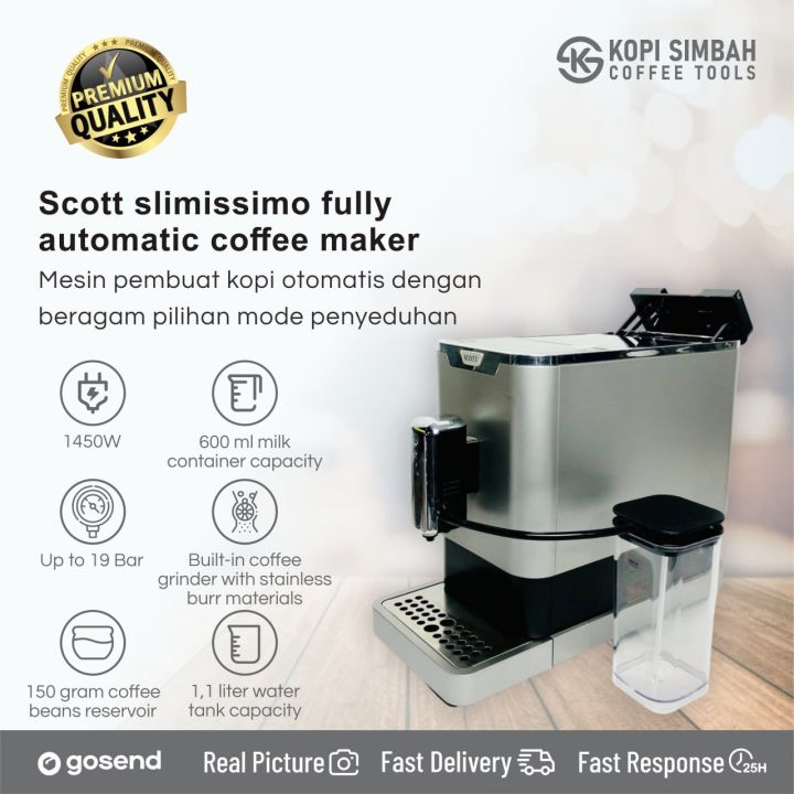 Fully Automatic Coffee Maker SCOTT Slimissimo Mesin Alat Seduh Pembuat