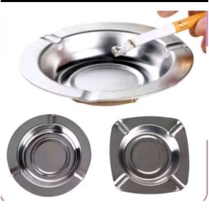 MYX Store Asbak Rokok Stainless Steel Ashtray Murah Tempat Asbak Seng Bulat Mangkok Murah