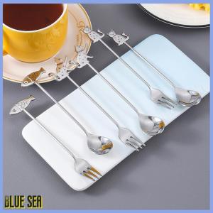 bluesea Dễ Thương Bức Tranh Mèo 304 Thép Không Gỉ Muỗng Hollow Cho Cà Phê Trà Món Tráng Miệng Muỗng Nhà Bếp Bộ Đồ Ăn Quà Tặng Cho Sinh Viên Trẻ Em