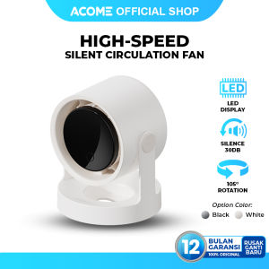 ACOME Kipas Angin USB Portable Desktop Mini Fan Mini LED 105° Rotatable Mode Senyap AF001 Original - Garansi Resmi 1 Tahun