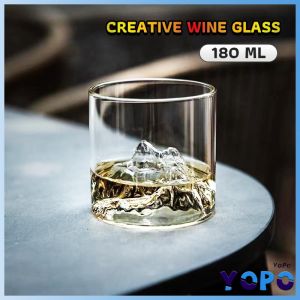 YoPo 180ml Japanese Style Transparent Glass Cup Whisky Wine Heat Resistant Glass Mug