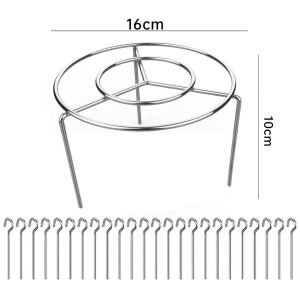 Yespery 1 bộ nồi chiên ít dầu dọc nướng thép không gỉ xiên giá 12/24pcs Gậy Bộ BBQ nồi chiên ít dầu lò nướng đồ dùng nhà bếp