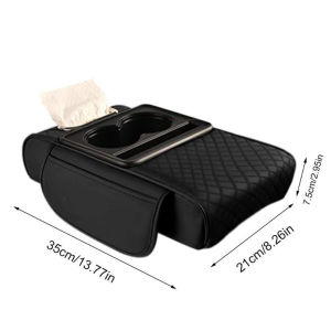 SEAMETAL Car Arm Rest Extension Cushion Multifunctional 7.5CM Thicken Center Console Box Cushion Elbow Support Pad Car Organizer
