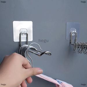 [COD] hegu ที่แขวนติดผนังอเนกประสงค์ ที่จัดเก็บเสื้อผ้าแบบพับเก็บได้ประหยัดพื้นที่ที่แขวนกันลมที่จัดเก็บกันลื่น