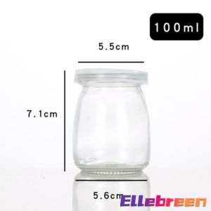 Pudding Bottle 100ml 150ml 200ml Glass Yogurt Cup Baking Mold With Lid