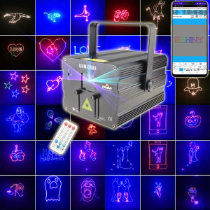 ESHINY G4A 0.5W/1W/2W APP Holiday Christmas Halloween Animation Pattern RGB Laser Lines Beam Stage Light Projector Scans DMX DJ Dance Bar Party Professional Effect Lights System Show