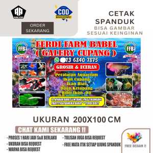 Cetak Spanduk Banner JUAL ANEKA MACAM IKAN HIAS Costom Desain