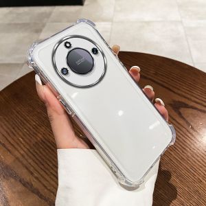 เคส เคสสำหรับศัพท์ Honor X9B X9C X9A 5G เคสนิ่ม วงแหวนแม่เหล็กเงา ซิลิโคนกันกระแทก สายคล้องโปร่งใส SJSTJSCXQ01