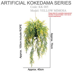 Artificial Kokedama Plant Hanging Moss Ball Greenery Ornament Faux Bonsai Artificial Plant Indoor Outdoor Home Garden Room Decoration Living Room Bedroom Office Desk Tabletop Plant Decoration Accessories
