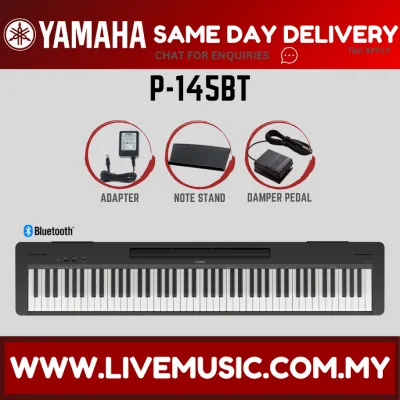 Yamaha P-145BT 88-Key Digital Piano w/Keyboard Bench Headphone And Adapter - ( P145 P145BT P45 P-45 ) Replace P-145
