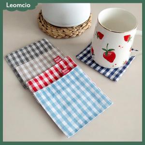 [Leomcio] ที่รองแก้วผ้า1 2ชิ้นแผ่นรองแก้วผ้าฝ้ายบริสุทธิ์แผ่นรองแก้วแผ่นฉนวนกันความร้อนตกแต่งโต๊ะในครัว