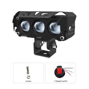 4inch Led Sport Light Motorcycle Lights 3LEDS Waterproof 120W Spotlighs 3000K 6500K Fog Headlights Sportlights 12V 24V for Moto SUV ATV Truck 4x4 Offroad