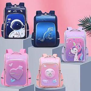Unicorn Backpack Kids Everyday Use Durable Waterproof Soft Material Cute Rainbow Pattern Beg Sekolah Harian Daily Use Cute Gift AOR