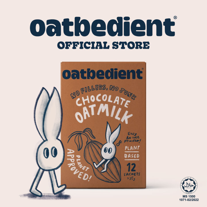 Oatbedient Chocolate Oat Milk (12 x 35g) Halal Lazada Singapore