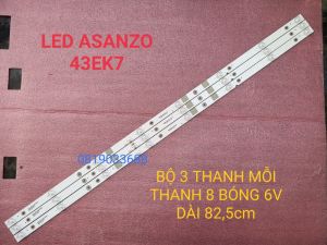 THANH LED TIVI ASANZO 43EK7 43DU1000 43DU3000 43FH960 JS-D-JP4310-A81EC HÀNG ZIN HÃNG MỚI 100% BỘ 3 THANH MỖI THANH 8 BÓNG 6V DÀI 825cm