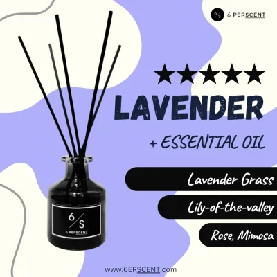 6 Perscent 5 Star hotel Scent Aromatherapy Essential Oil Reed Diffuser (50ml)