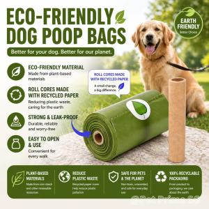 Biodegradable Dog Poop Bags| Leak-Proof Waste Bags + Free Dispenser