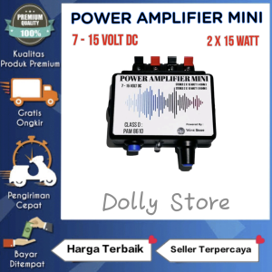 Power Amplifier Mini 8610 2x15 Watt Free Kabel AUX