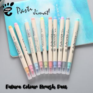 kaki Jimat 823 Fabric Brush Pen 10 Color / Per Piece (permenant when dry) Lettering Calligraphy Pigment Color Broad Line