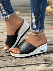 New Summer Fashion Peep-Toe Wedge Heel Casual Plus Size WomenS One-Strap Sandals