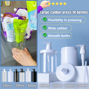 Large Caliber Pressurized Dispensing Bottle Portable Pressing Bottle For Travle