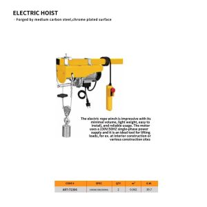 DINGQI Alat Tarik Barang Electric Hoist 550w 300Kg 72303 72308