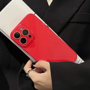 Glossy Solid Camera Protection Hard PC Case For iPhone 17 16 15 14 13 12 11 Pro Max Red Tempered Glass Backplane Armor Cover